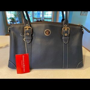 NWT marine Dooney & Bourke large domed satchel